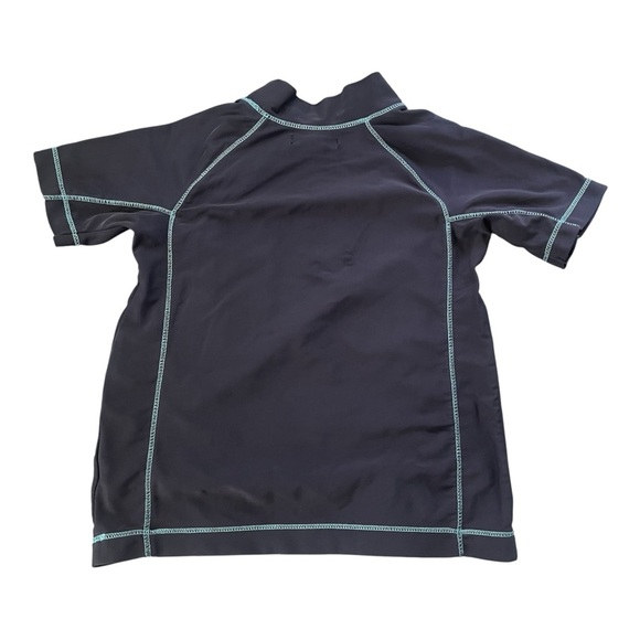 Old Navy Blue Rashguard Swim Top 4T navy blue “ Old Navy” logo short sleeve - Picture 2 of 5
